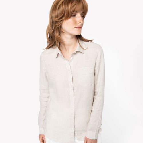 Native Spirit Ladies Long Sleeve Linen Shirt Thumbnail