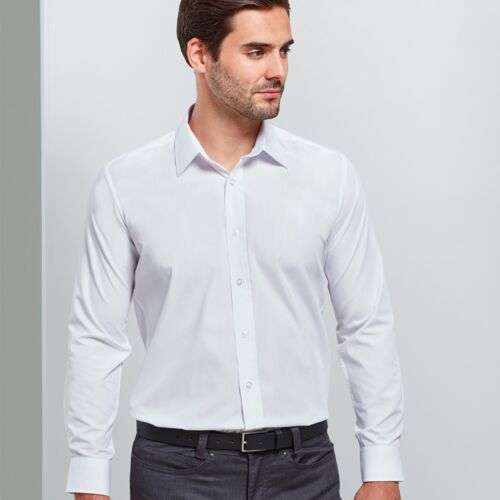 Premier Long Sleeve Fitted Poplin Shirt Thumbnail