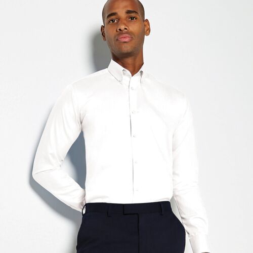 Slim fit non-iron Oxford twill shirt long-sleeved (slim fit) Thumbnail